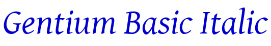 Gentium Basic Italic шрифт